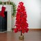 Northlight Pre-Lit Fiber Optic Color Changing Poinsettia Artificial Christmas Tree - 4' - Red - Multi Lights